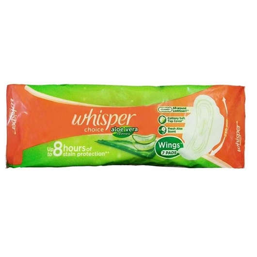 Picture of Whisper Choice Aloe Vera Freshness Wings  7 Pads